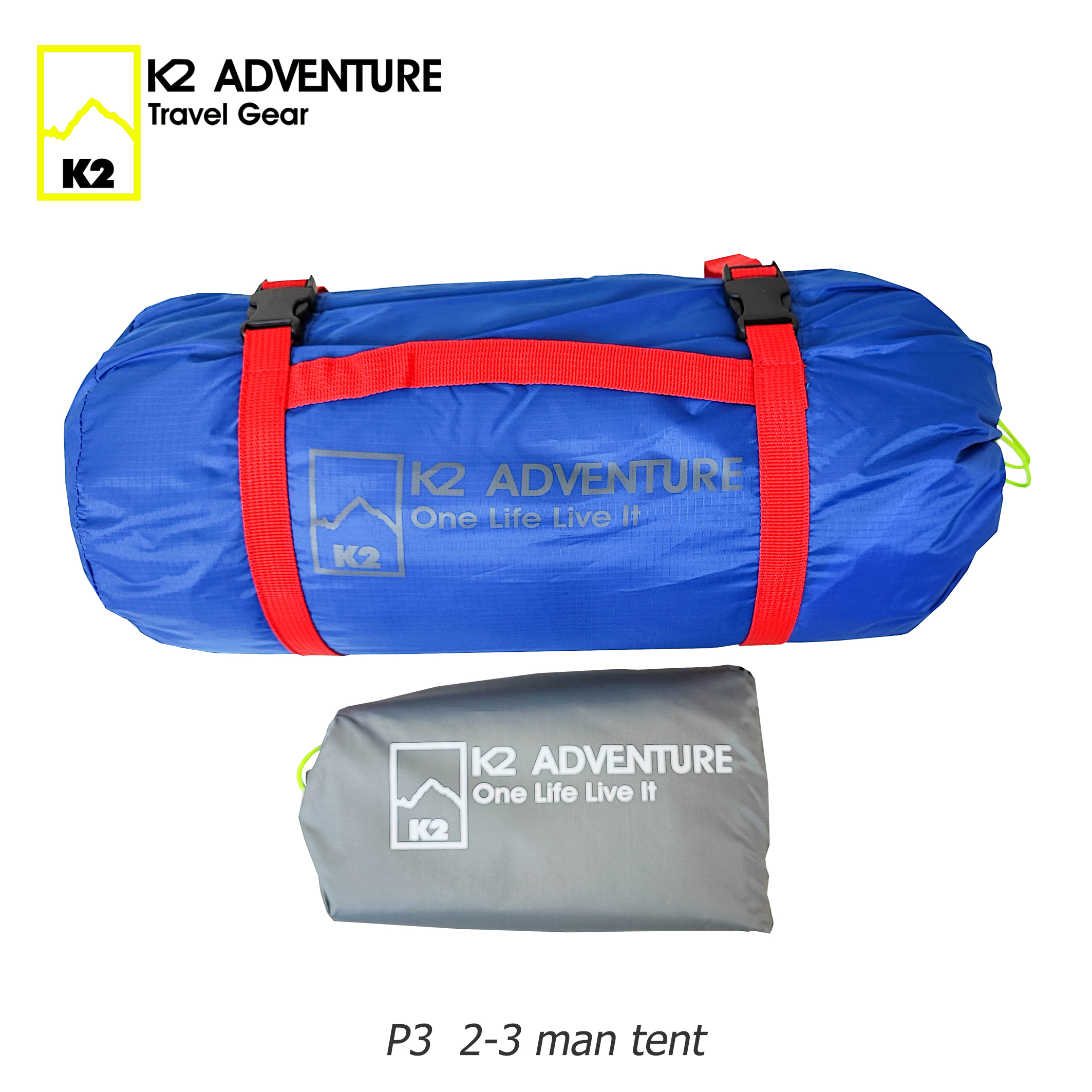 เต็นท์ K2 Adventure P3 สีน้ำเงิน